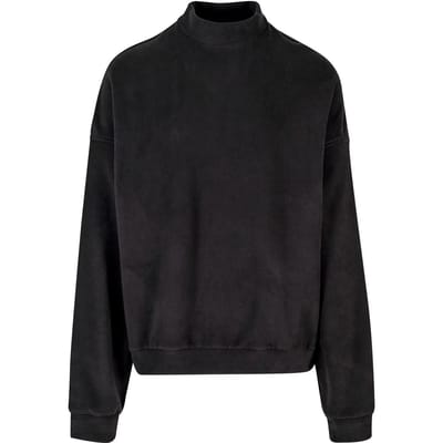 Urban Classics - Oversized Polar Fleece Crewneck sweater/trui - 5XL - Zwart