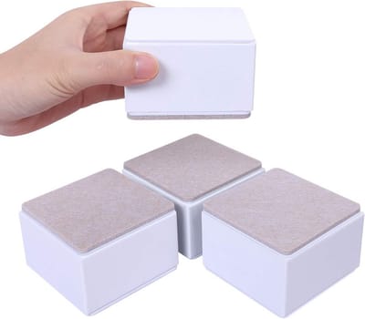 Meubelverhogers - Bedverhogers - Meer Opbergruimte - Zelfklevend Koolstofstaal - 5 cm Hoog - Wit
