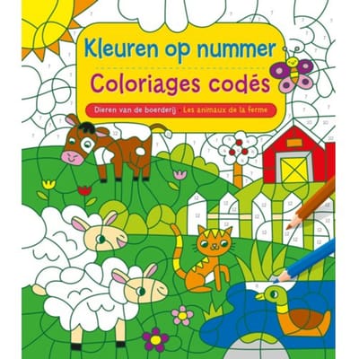 Kleuren Op Nummer / Les Animaux De La Ferme - Coloriages Codés - Dieren Van De Boerderij