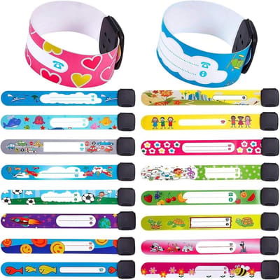 Verstelbare Veiligheidspolsbandjes voor Kinderen - Set van 20 - Waterdicht - Anti-verloren - ID-armbanden - Outdoor - Evenementen - Reizen - Willekeurige kleuren