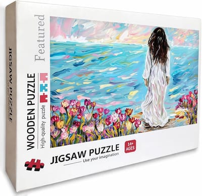 Houten Puzzel - 1000 Stukjes - Ontspanning Thuis - Gedetailleerde Afbeelding - 75x50 cm - Bloemen