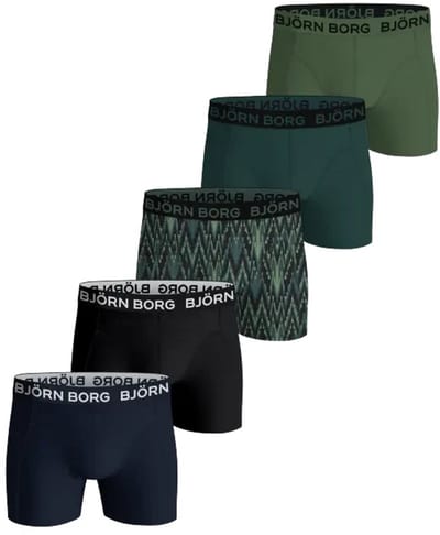 Bjorn Borg 5-Pack jongens boxershorts - Cotton Stretch - 116 - Groen