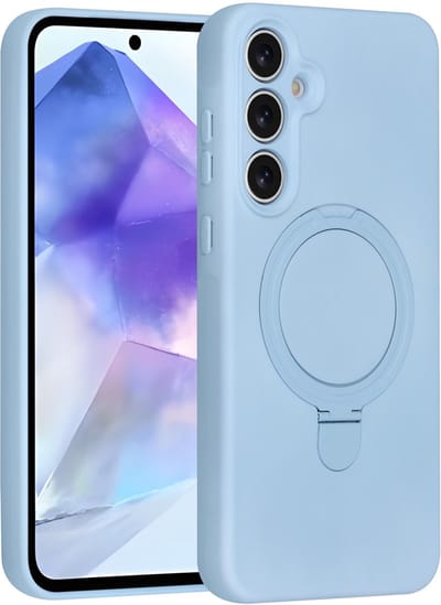 TUNIQ telefoonhoesje voor Samsung Galaxy A55 - MagSafe met ringstand - Babyblauw
