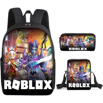 Roblox Student Schooltas Basisschool en Middelbare School Rugzak Modetrend Rugzak Drie Delig Set Shoulder bag