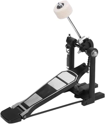 Zwarte Bass Drum Kick Voetpedaal voor Drumstel - Enkelvoudige en Dubbele Pedalen, Percussie Accessoires met Kettingaandrijving