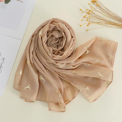 Katoenen en Linnen Sjaal voor Dames in Lente Herfst en Winter Lange Dunne Zijden Sjaal Koreaanse Versie Veelzijdig en Modieus Beige Sjaal 180-90CM beige
