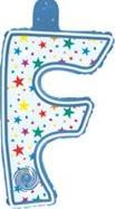 opblaasbare letter F multi color