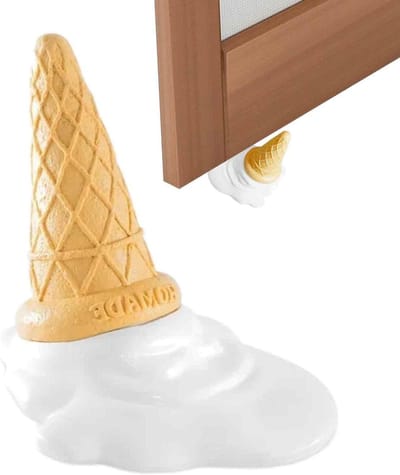 Deurstopper - Vloerbeschermer - Deuren Open Houden - Beschermt tegen dichtslaan - 19 x 15 cm - Roomwit