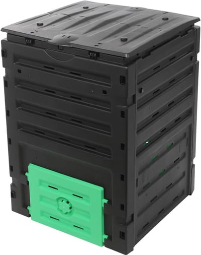 Compostbak - Compostomvormer Tuin - Afval Verwerken - UV-bestendig Materiaal - 450 Liter Capaciteit - Zwart