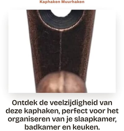 Dailygoods- Kaphaken 20 Stuks - Grote Muurhaken - Haakhangers - Schroefhaken - Stevig Materiaal - Roestbestendig - Haakjes