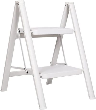 Huishoudtrap 4 Treden - Keukentrap - Inklapbaar - Antislip - Extra Stevig - Zwart quick fold