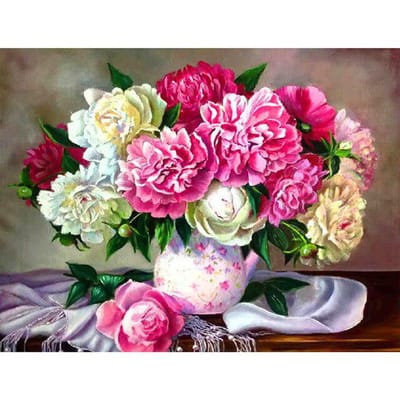 5D DIY diamant schilderij bloemboeket diamant borduurwerk strass foto diamant mozaïek cadeau 20X30CM pink