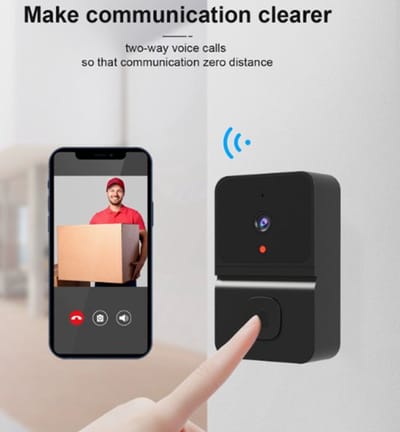 Draadloze videodeurbel, slimme deurbel met nachtzicht, draadloze intelligente video-intercom voor beveiliging, tweewegsaudio, oplaadbaar via USB, deurbel voor thuis, smart home-apparaat