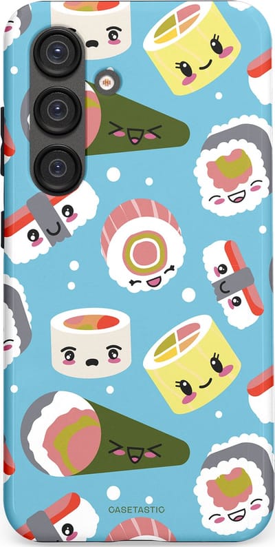 Casetastic Hoesje Geschikt voor Samsung S25 - Stijlvolle Beschermende Duo-layer Case - Sushi mania