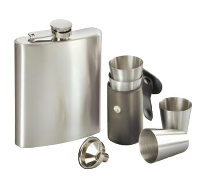 RVS Heupfles set - 7 delig