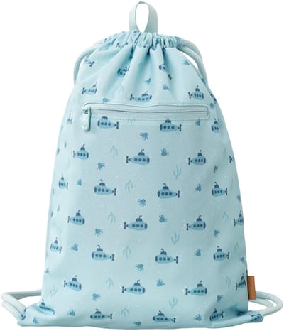 Fresk Zwemtas Jongens - Gymtas - Waterafstotende Strandrugzak voor Kinderen – Zwemzak met Ophanglus - 38 x 27 cm - Blauw - Submarine