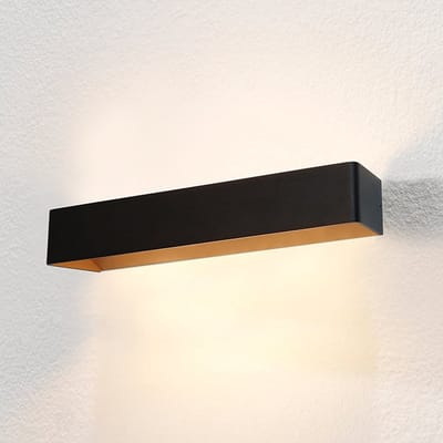 Mainz Wandlamp XL zwart/goud 2x660lm dimbaar - Modern - Artdelight - 2 jaar garantie