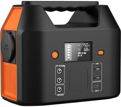 Core® Draagbare Power Station Generator - Powerstation - Powerbank - Zwart/Oranje - 8cm x 5cm x 7cm