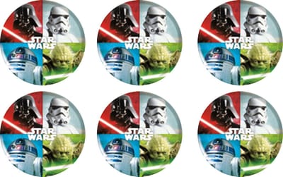 "6 x Star Wars Melamine Borden - Plate Assiette - Duurzaam en Stevig - Perfect voor Kinderen - 23cm"