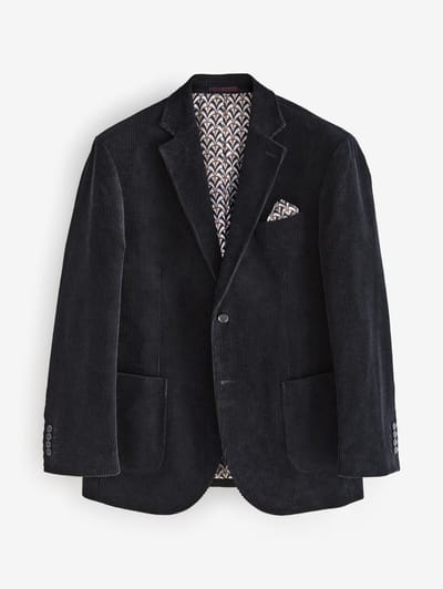 Next - Heren - Corduroy blazer - Zwart