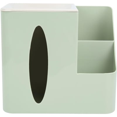 Boîte de Rangement Télécommandes Multi-Grilles Salon Maison Organisateur Support Mouchoirs(Rose ) vert