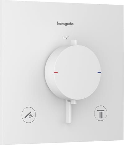 Hansgrohe Ecostat Comfort E Inbouw - thermostaat - 2 functie - mat wit