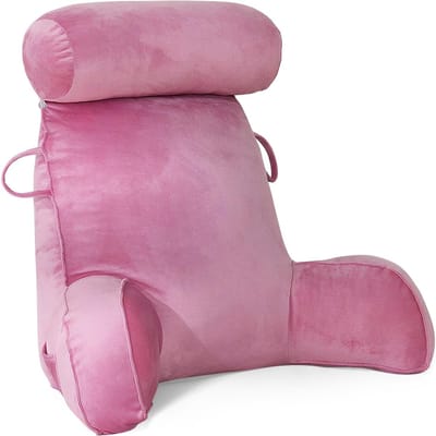 XL Leeskussen voor Bed en Bank met Afneembare Nekrol - Comfortabel Rugkussen met Traagschuim