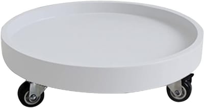 Planten Caddy - Pot Trolley - Planten Verplaatsen - Met Zwenkwielen - 60 cm Diameter - Wit