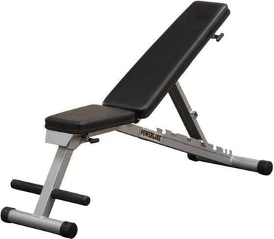 Powerline Inklapbare Trainingsbank - Voorgemonteerd - PFID125X - Fitnessbank - Verstelbaar - Grijs
