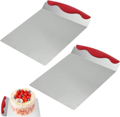 Taartschep set van 2, roestvrijstalen keukenscheppen voor taart en pizza, ideaal als taartonderlegger en pizzaschep, perfect voor bakliefhebbers en feestjes