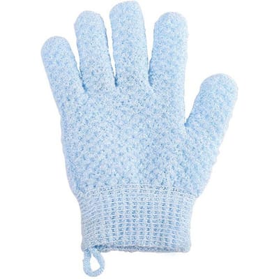 Draagbare Massaged Handschoenen Lichaamsborstel Spa Schuim Tweezijdige Scrub Handschoenen Vijfvingerige Badhandschoenen Lichaamsmassage Spons Douchehandschoenen 1 PCS