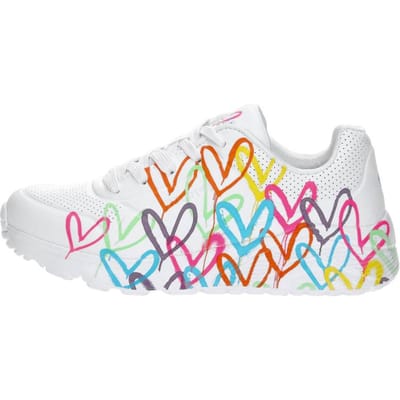 Skechers Uno Lite - Spread The Love Meisjes Sneakers - Wit/Mutlicolour
