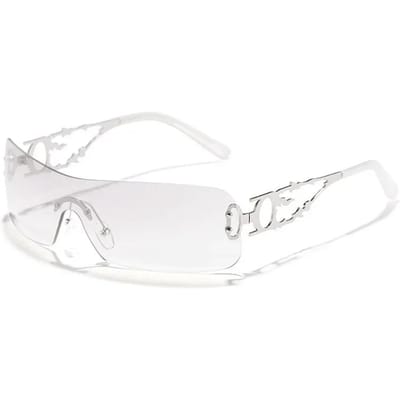 Klassieke Randloze Vierkante Zonnebril Dames Heren Designer Merk Metalen Spiegel Zonnebril Unisex Mode Oculos De Sol Other