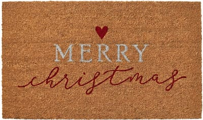 Clayre & Eef Deurmat Bruin Kokos Kerst