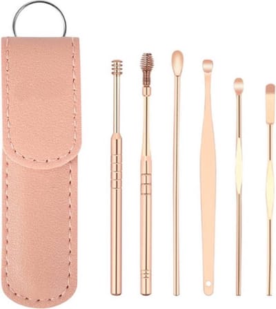 Knaak Oorsmeer Verwijderaar Set - Oorreiniger - RVS Ear Cleaner - RVS Oorsmeer Verwijderaar - Rose