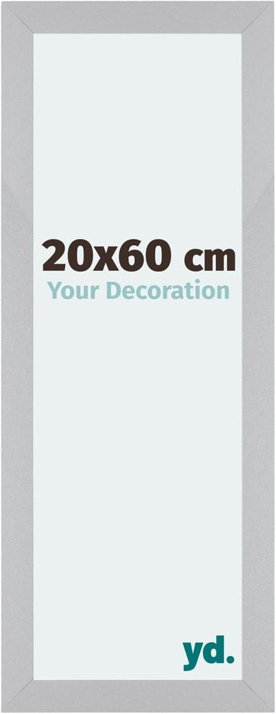 Your Decoration - Fotolijst 20x60 cm - MDF - Zilver Mat - Mura