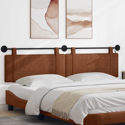 vidaXL - Hangend - hoofdbord - Bruin - Antiek - PU