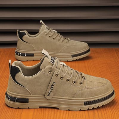 Herenschoenen Zomer Nieuwe Casual Sneakers Comfortabel Slijtvast Platte Schoenen Student Ademend Alles-match Zachte Zool Sportschoenen 39 brown