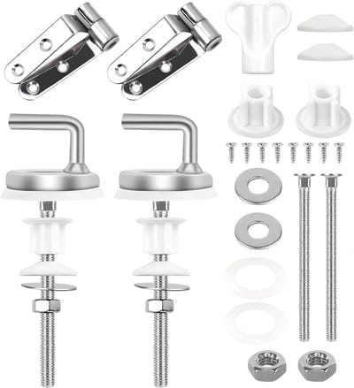 Toiletbril scharnieren, set van 2 stuks, geschikt voor hotels en huishoudens, universeel toepasbaarしduurzaamheid, badkameraccessoires.