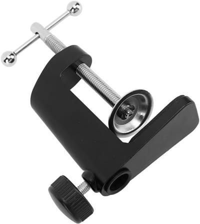 Dailygoods - Bureau C-klem - Aluminium - Dubbele Antislippads - Zwart