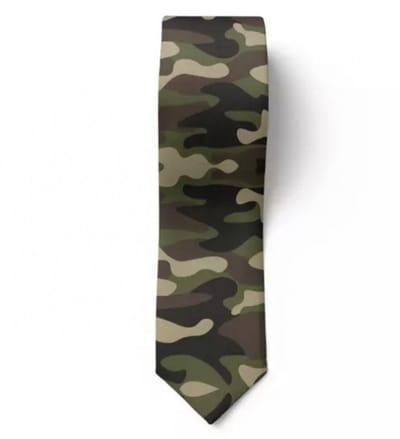 Stropdas- Camouflage- Leger- Groen- Polyester - Charme Bijoux