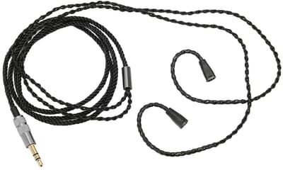 Dailygoods - Audio Kabel - Vervangingskabel - Upgrade voor Oordopjes - 3.5mm - Hoogwaardige Geluidskwaliteit - Geschikt voor IE8 en IE80 - Zwart