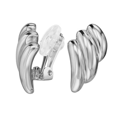 Traveller Clip Oorbellen - Oorclips Dames - Zilverkleurig - Geplatineerd - 17 x 10 mm - 157770