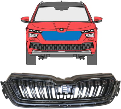 Grill voor Skoda Kamiq 2019-
