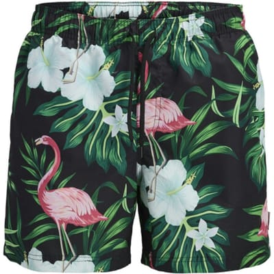 Jack & Jones Jj rebel heren zwemshort jrebhawaii gebloemde flamingo print