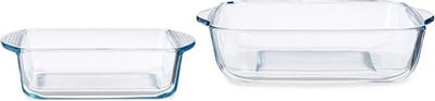 Set met ovenschalen 597677 Transparant Borosilicaatglas 22 x 6 x 25,5 cm