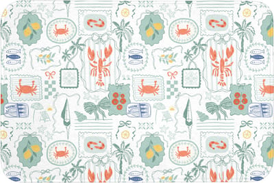 Badmat 90x60 cm - Antislip - Patroon - Groen - Mediterraans - Badmatten voor badkamer - Badkamermat - Douchemat - Badkamer mat