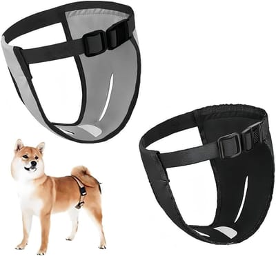 Wasbare hondenluier voor vrouwelijke honden - 2 stuks met 6 hygiëne inleggers, ideaal voor loopsheid en urine-incontinentie