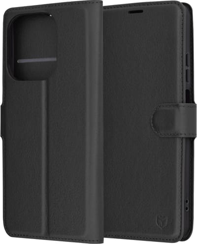 Hoesje geschikt voor Oppo A40 4G/A40m/A60 5G - Techsuit Leather Folio Book Wallet Case - Zwart