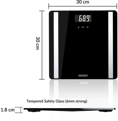 Personenweegschaal - BMI Lichaamsanalyse Vet Spier Water 180kg - LCD